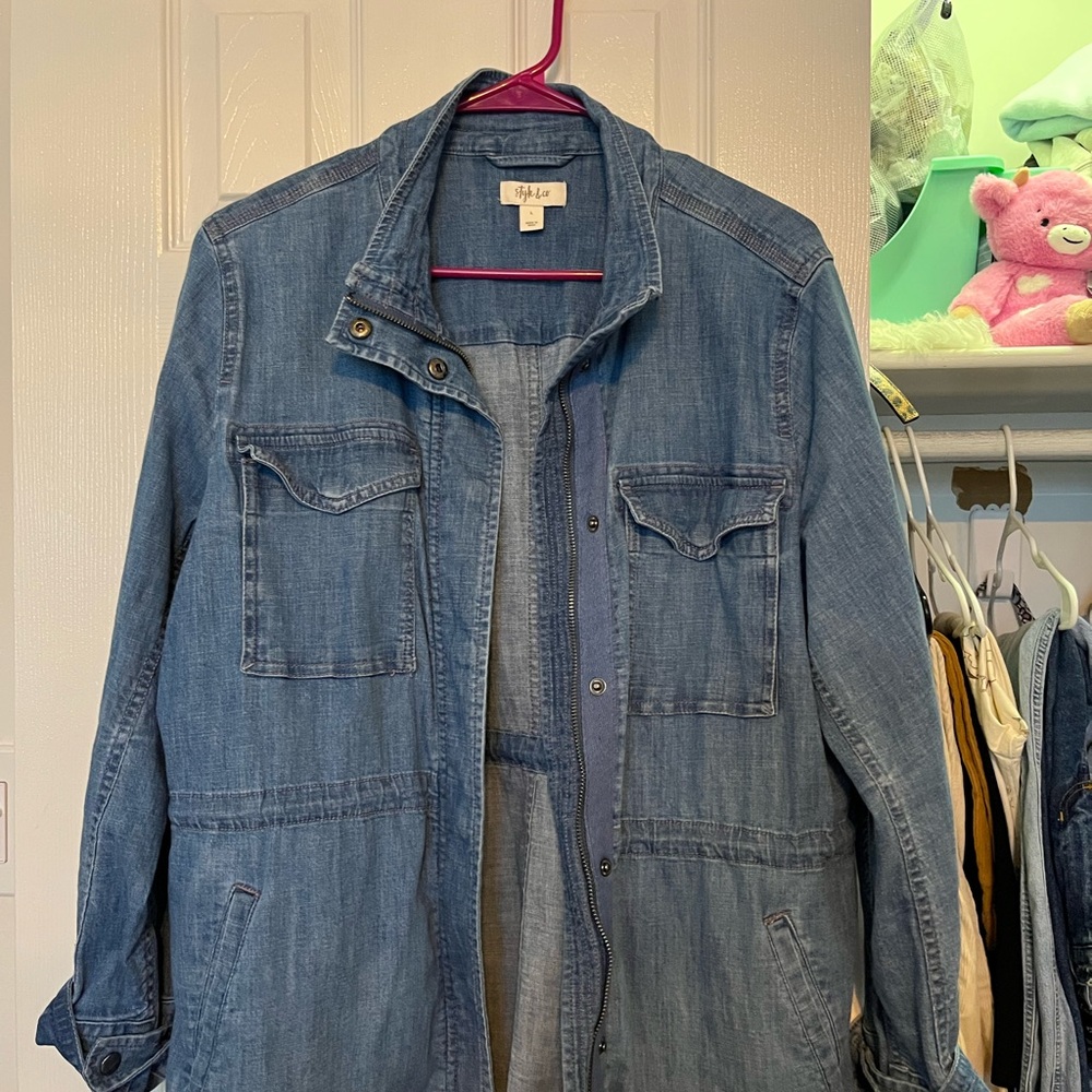 Style & Co. Blue Denim chore Jacket